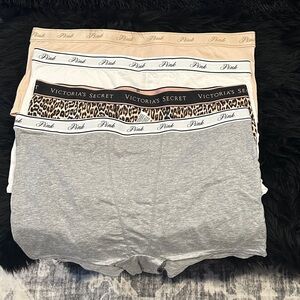 Victoria's Secret Men's Boxer Briefs - Gray, Leopard Print, Tan